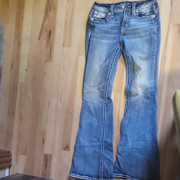 Miss Me Flare Blue Denim Jeans - Picture 2 of 8